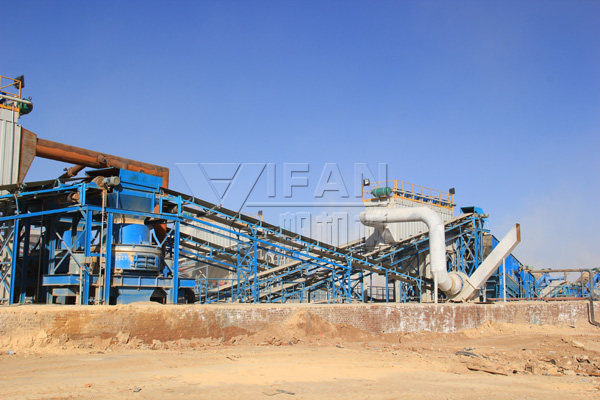 Yifan mechanically propelled Shanxi the Pingshuo maximum aggregate production line started running